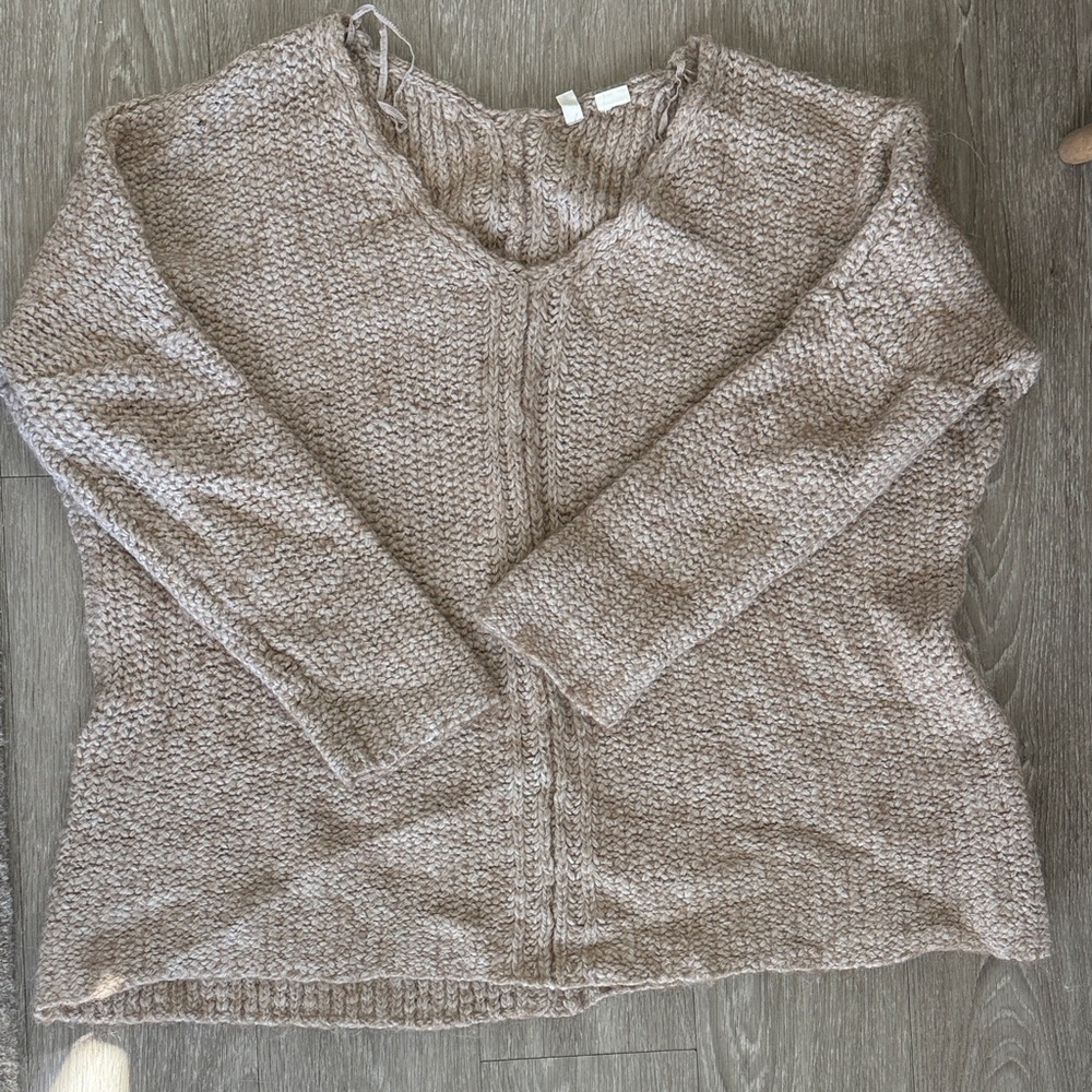 Anthropologie Moth Women's V-Neck Oversized Sweater